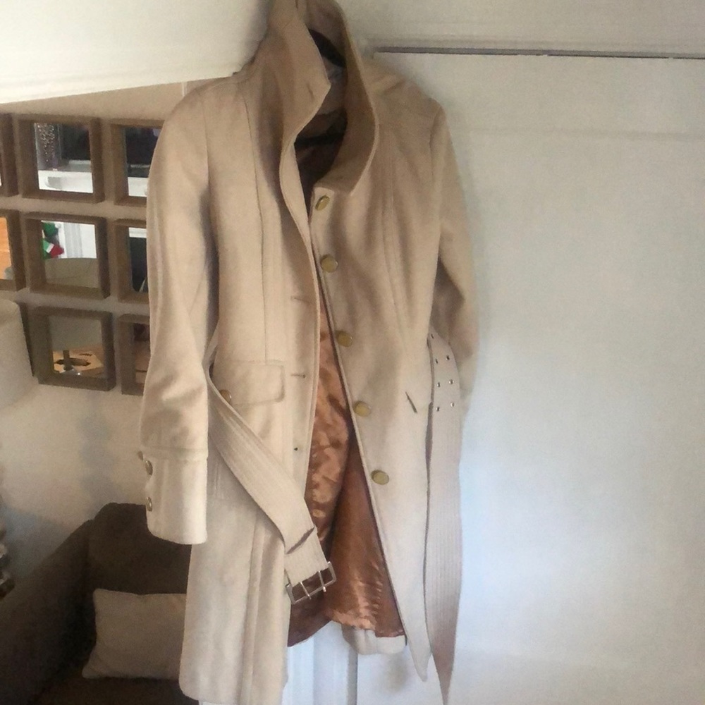 Kenneth Cole Wool Trench Coat Size 8